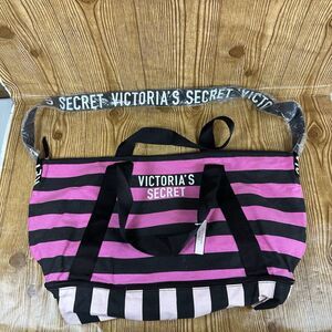 Victoria's Secret Weekender Bag Pink & Black Stripe Tote Spring 2018 New